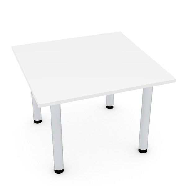 Skutchi Designs 42 in W, 42 in L, 29 in H, Engineered Wood Top, White HAR-SQ-42-POST-XD09 - main